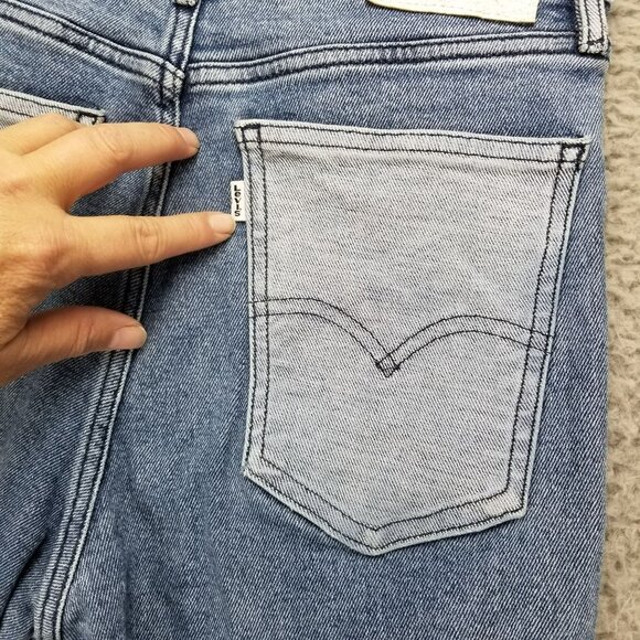 Levis Jeans Womens 28 Blue Line 8 Two Tone Stretch White Tab *Read* - Picture 11 of 16